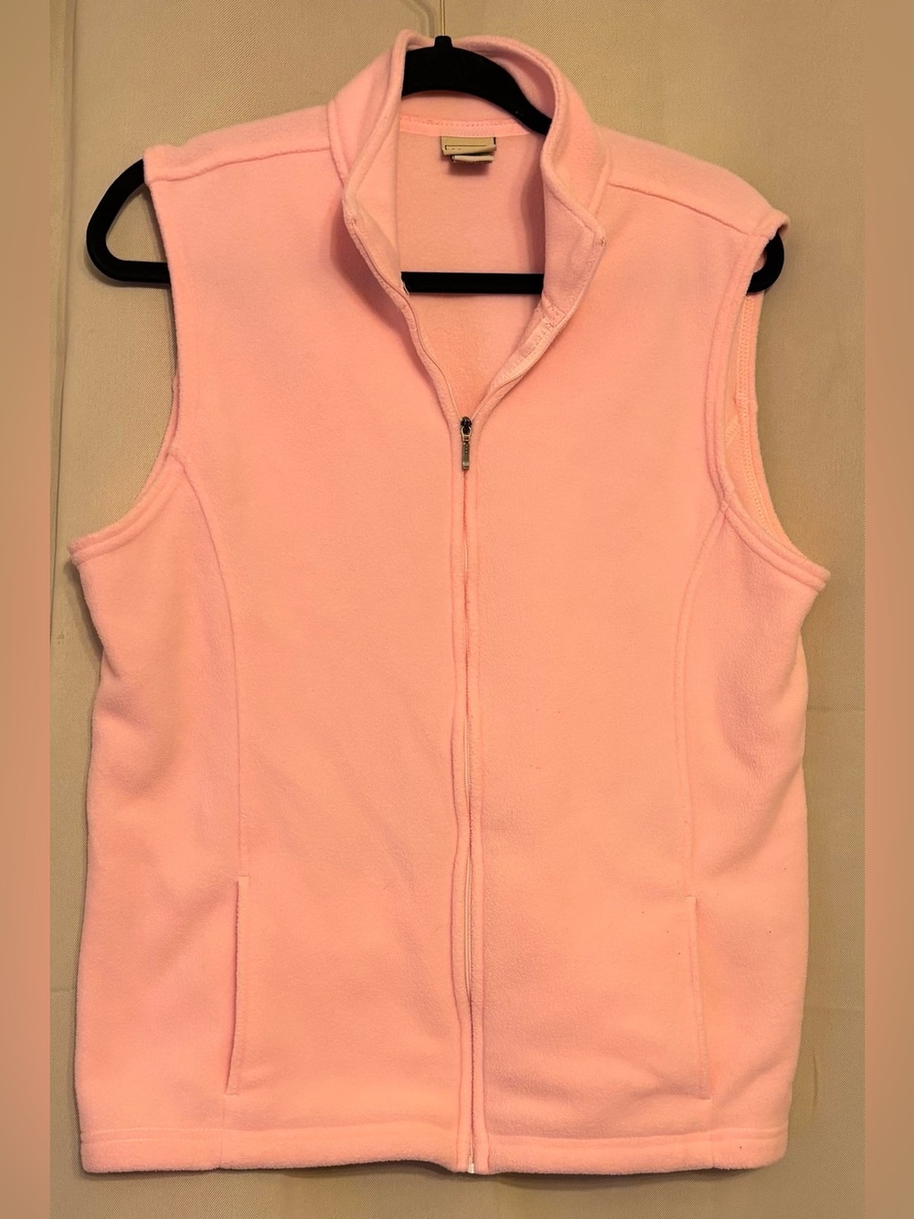 Vintage Y2K L.L. Bean pastel Pink Polartec Fleece Zip Vest